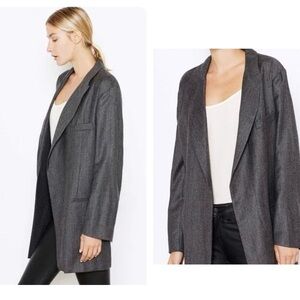 NWT EQUIPMENT Oversized Garner Wool Open Blazer Gray Size 4
